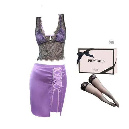 TLXT Изображение Цвет+Чулки+[Коробка] Женские Пижамные Комплекты