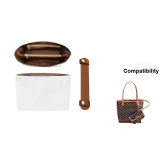 [Two-Piece Set]Tote Mini DuPont Paper Liner+Brown Exclusive Shoulder Pads
