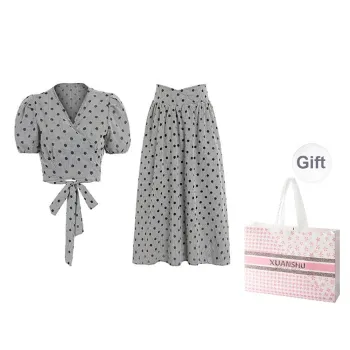 XUANSHU Two Piece Skirt Sets Women's
