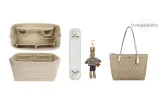 [Classic Beige]Stress-Relief Shoulder Strap Pad+Zip 30 Liner++(Brown Rabbit) Pendant