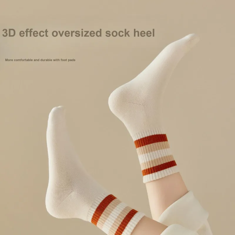 MIIOW Mid Calf Socks Women's 5 Pack Mixed Color-2