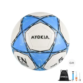 MYOKIA Size 5 Soccer Hand Stitched Soccer Ball Unisex