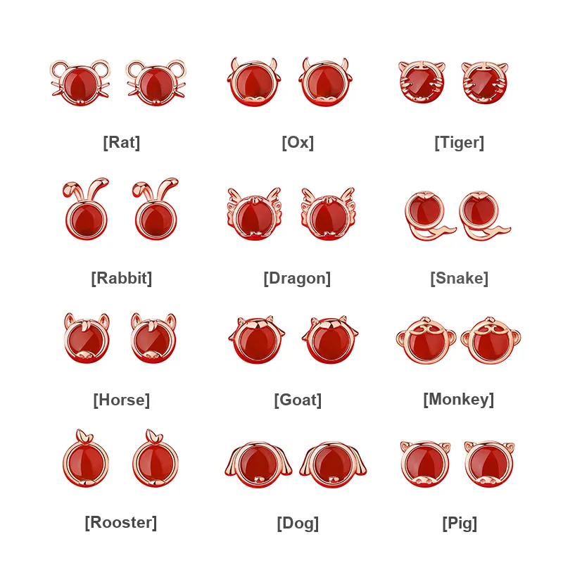 KING TAI FOOK Agate Stud Earrings Women's-6