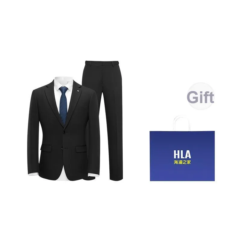 HLA Черный 55 Костюм+Брюки Мужской Деловой костюм