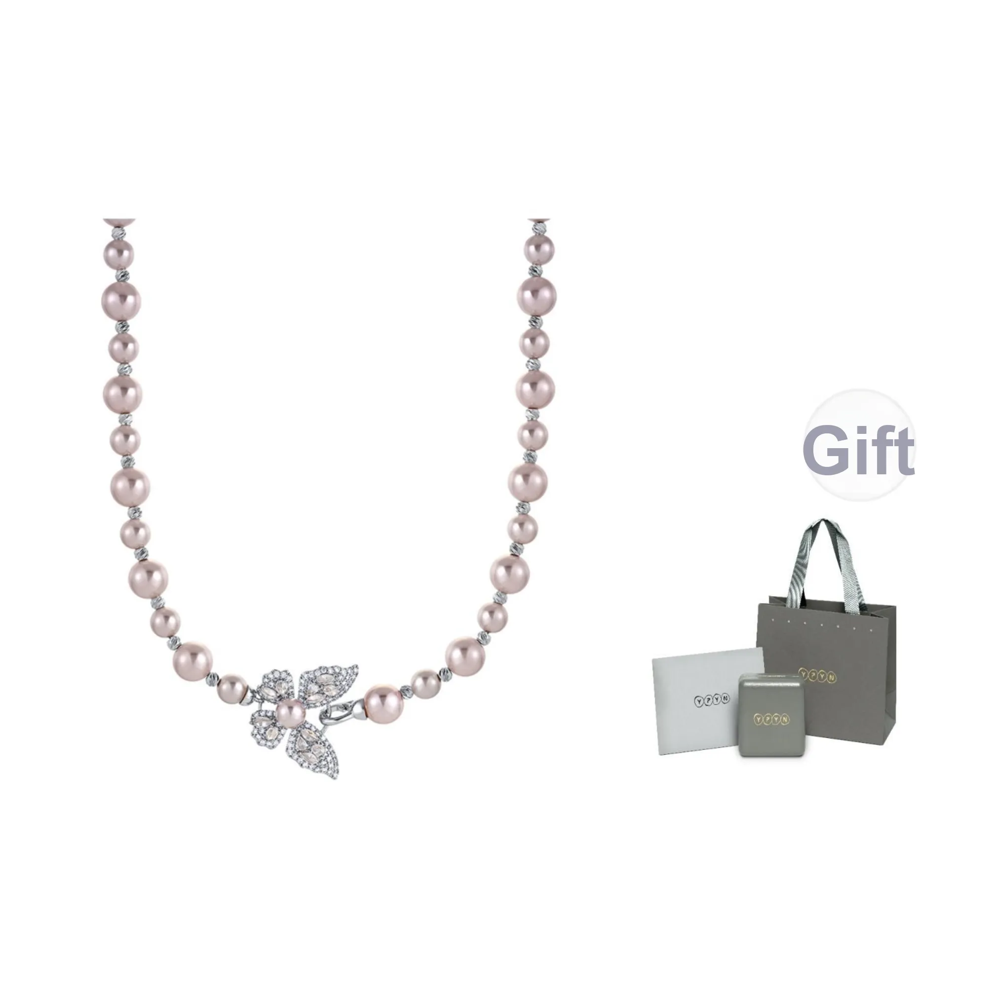 YPYN Сплав Ожерелья Женские Белые Золото