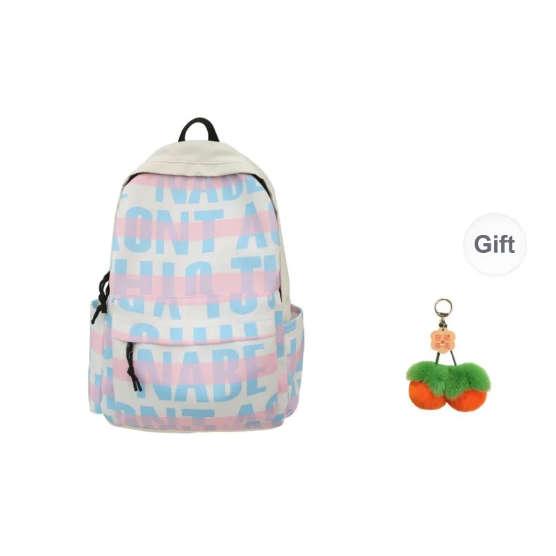URBAN FOREST Nylon Backpack Unisex Red/Pink Green/Blue-3