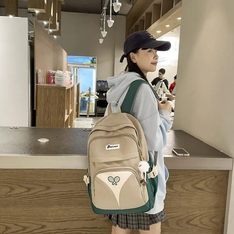 Yalu Nylon Backpack Regular Unisex Black/Gray/Blue/Red/Khaki-17