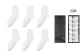 Gift Box Set 6 Pack (6 Pairs White)