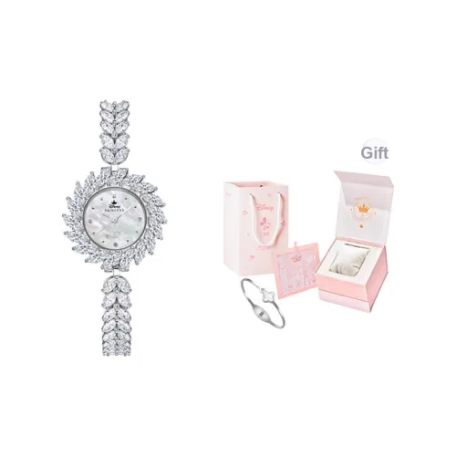 Disney Princess Кварцевый механизм Eco Friendly Медный ремешок Часы Женские Жемчужная раковина Циферблат