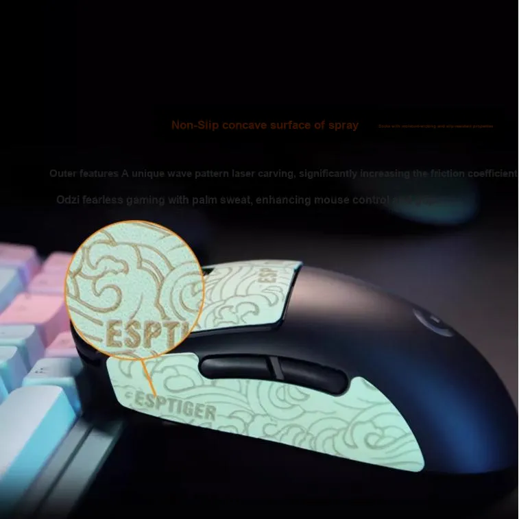 Tiger Gaming Polyurethane Material Compatible With Viper V3 Pro Mouse Pad Mice Moisture-Wicking Slip-Resistant Sticker-4