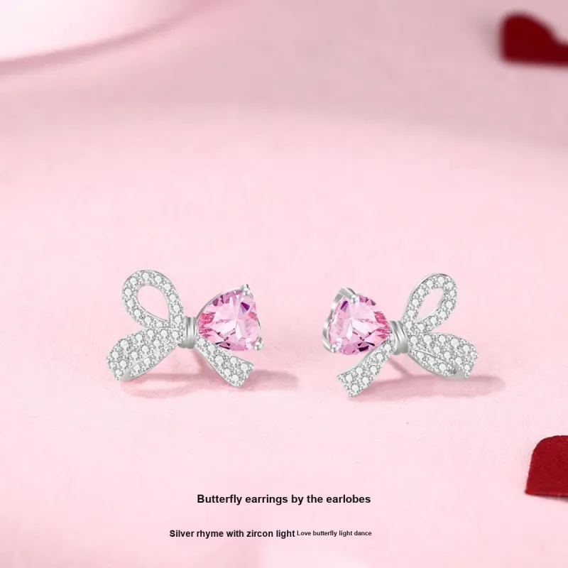 LAOMIAO S925 Silver Stud Earrings Women's-1