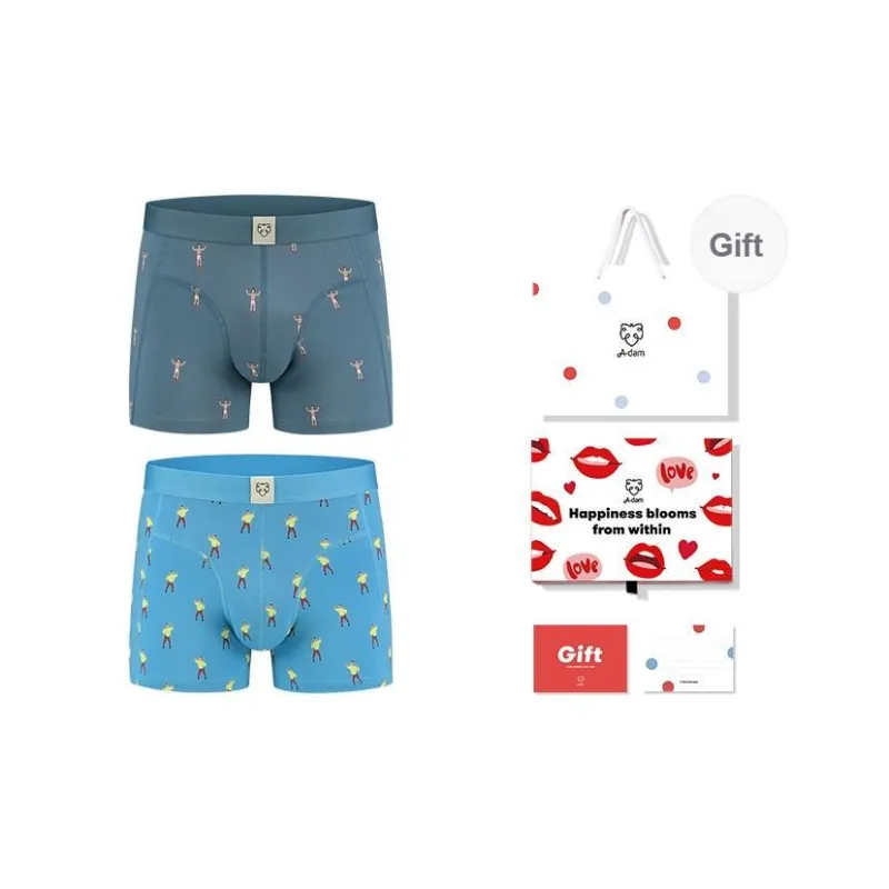 A damunderwear Boxer Shorts Men's Gift Box Of 2 Strips-1