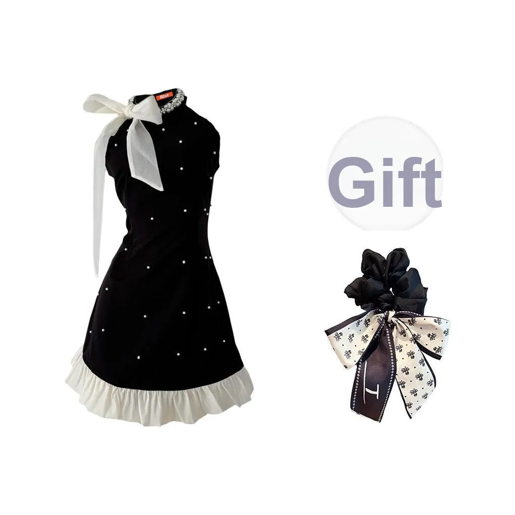 RTNH Без рукавов Платье Женское Черное