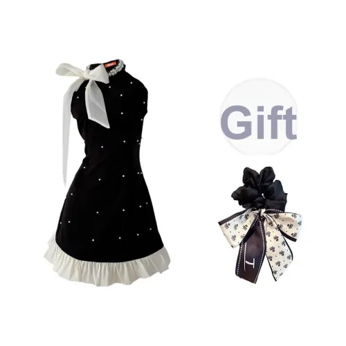 RTNH Без рукавов Платье Женское Черное