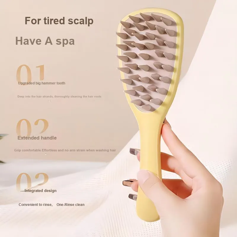 Love Of Wormwood Silicone Coarse Tooth Strap Controller Shampoo Brush Massage-2