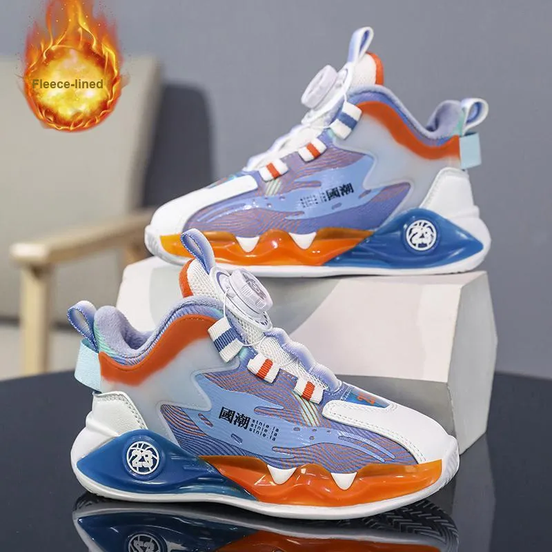 Wooden Rabbit Warm Anti Slip And Wear Resistant Lightweight Cushioning Low Top Children's Basketball Shoes Kids'-5