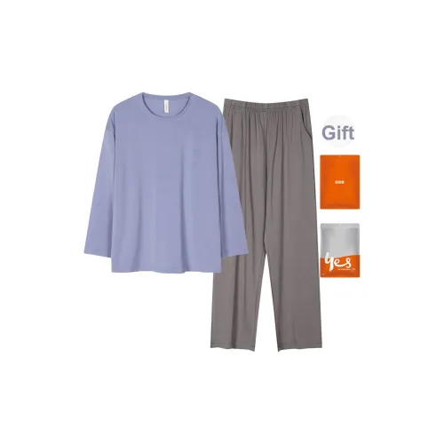 Удобный и освежающий комплект пижам для женщин фиолетовый