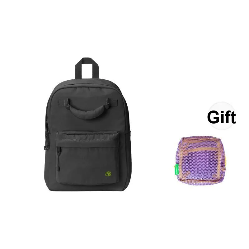 Bromen Polyester Backpack Small Size Unisex Khaki/Mustard Green/Black-0