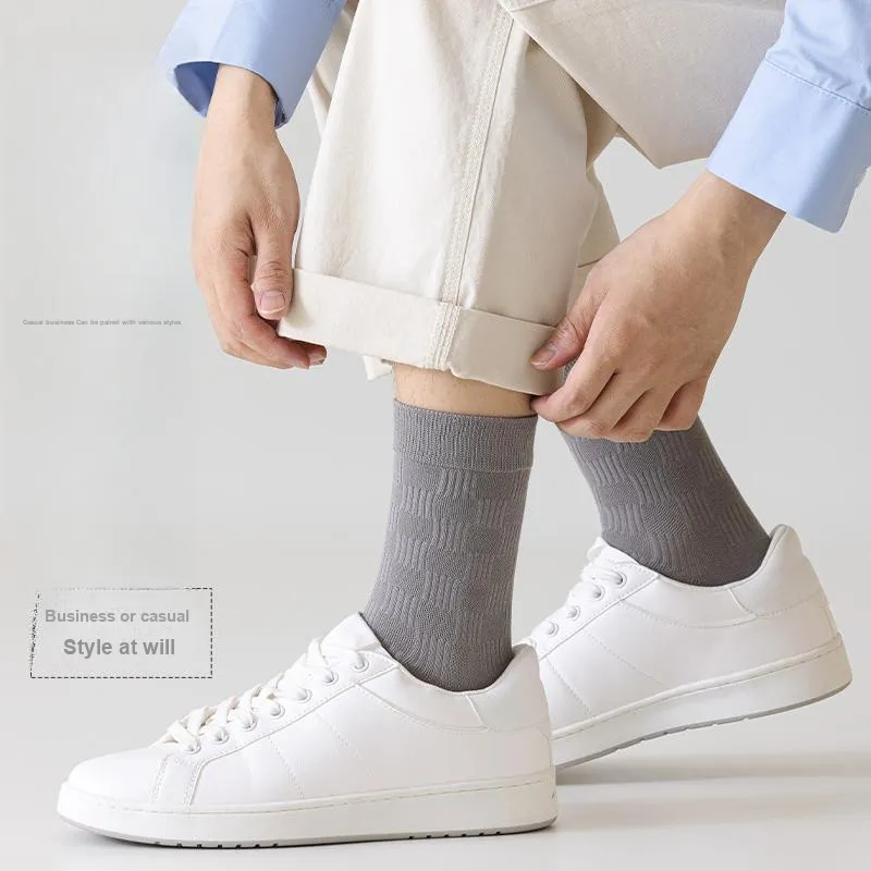 Lan Miao Mid Calf Socks Men's 5 Pack-6
