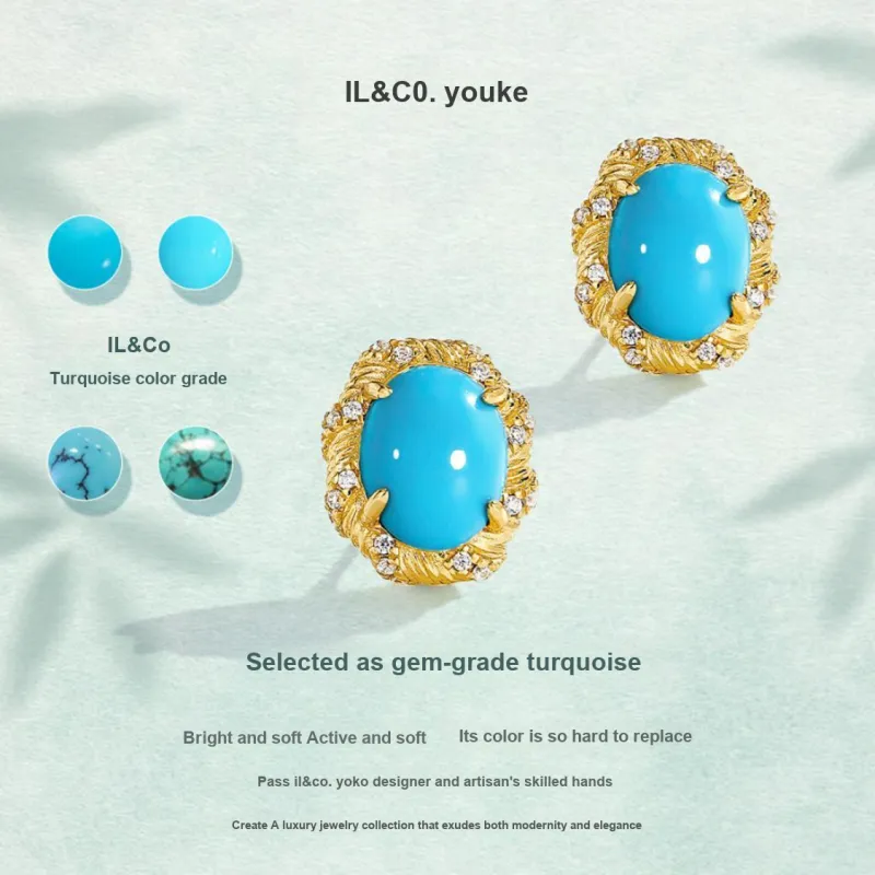 IL&CO. Turquoise Stud Earrings Women's-4