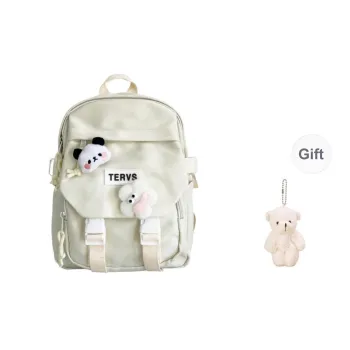 URBAN FOREST Nylon Backpack Unisex White/Black/Yellow/Green/Blue/Pink
