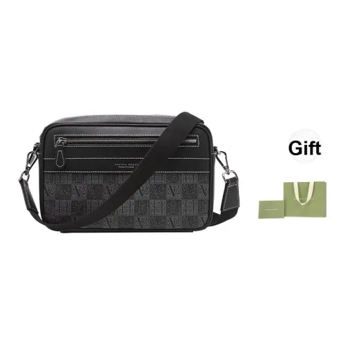 VANESSA HOGAN Monogram Корова Кожа Camera Bag Crossbody Bag Medium Unisex Black