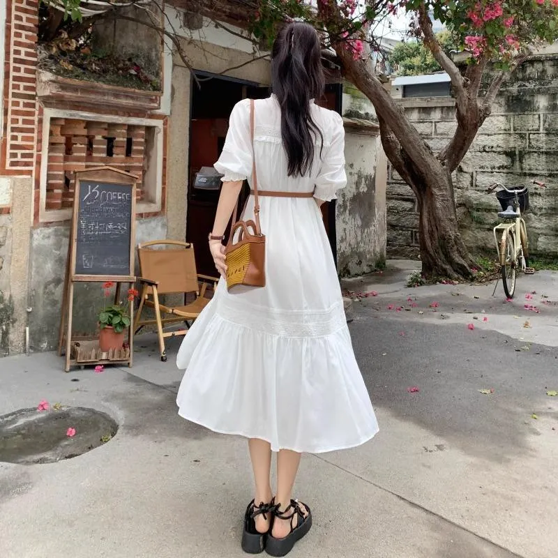 EIDOLON GRAIN Short Sleeved Dress Women's Dress+Belt-2
