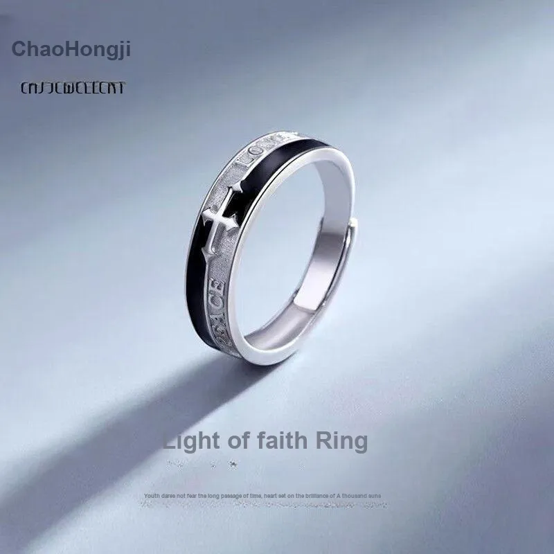 CHAOHONGJI S925 Silver Open Ended Ring Unisex-1
