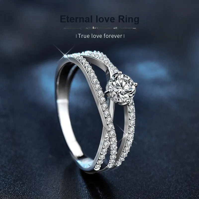 WUMZK 925 Sterling Silver Rings Unisex-1