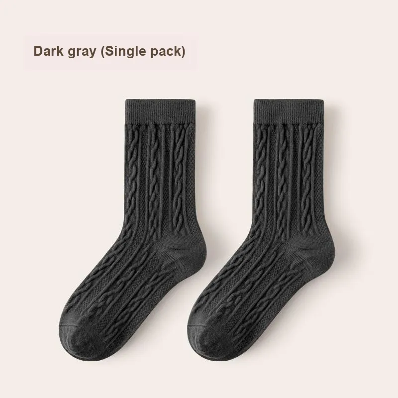 Caramella Mid Calf Socks Women's 1 Pack Solid Color-6