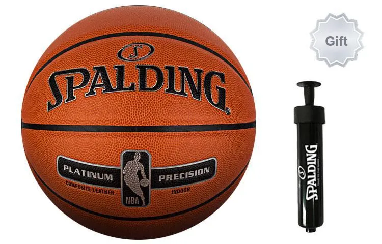 SPALDING Precision Platinum Collection PU Basketball Brown Red Size 7 Training Unisex-5