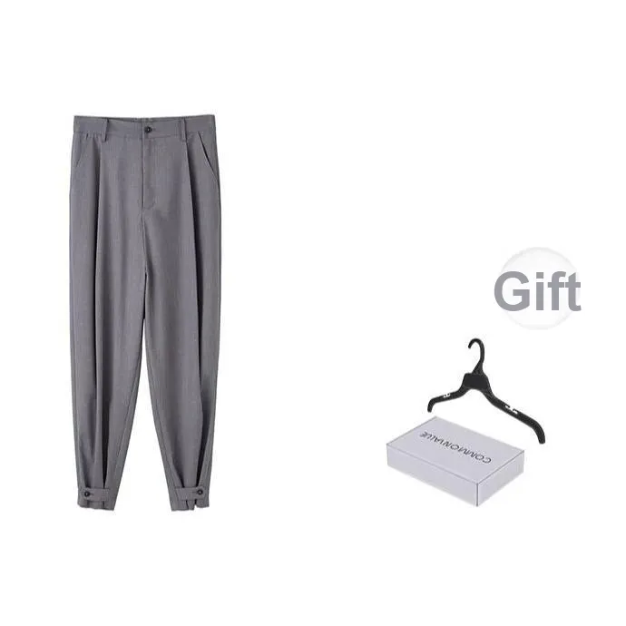 COMMON VALUE "Riverbank La Jetee" Suit Trousers Unisex Elegant Gray