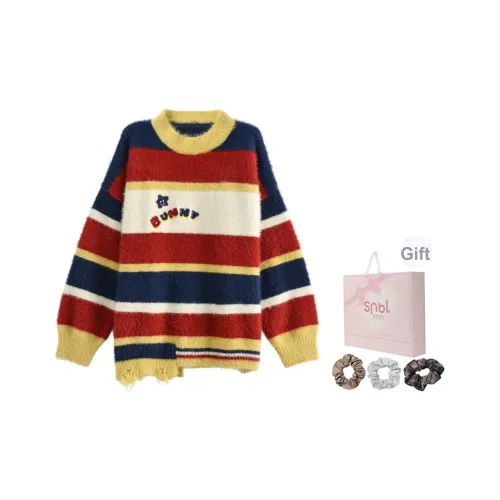 SNBL Red Women's Sweaters SNBL Красный Женские Свитера