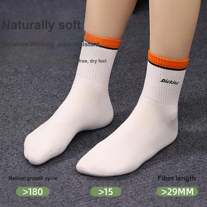 Dickies Fashion Trend White Crew Socks Unisex-1