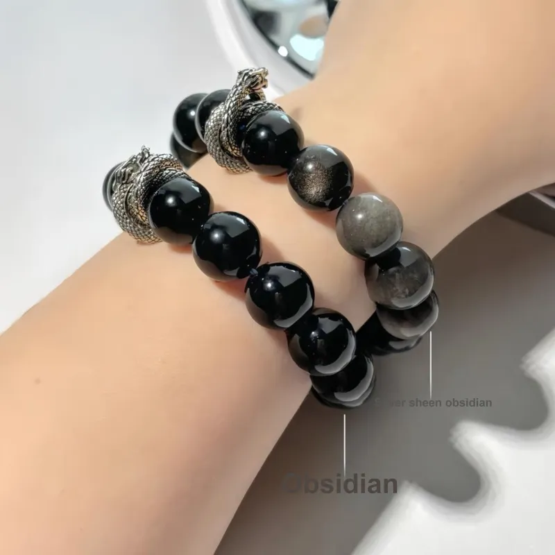 Fengyun Pavilion Obsidian Bracelets Unisex-5