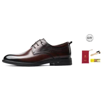 LAORENTOU Dress Shoes Men Low Top Black/Brown