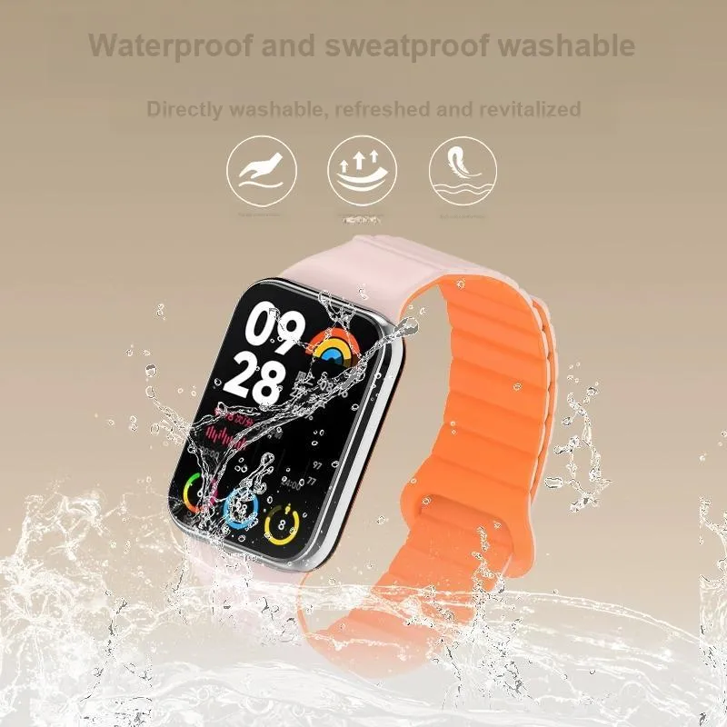 CHENSONG Xiaomi Red Beige Compatibility Watch Band Silicone Material-3