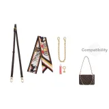 Brown Finish Leather 89-117cm+Silk Scarf+26cm Copper Decorative Chain (Includes Modified Accessories)