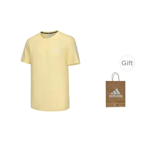 Adidas T-Shirts Unisex Yellow Short-Sleeved+Gift Bag