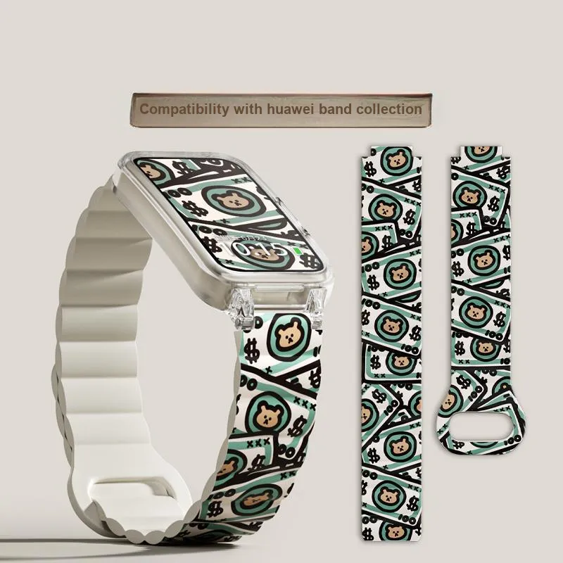 CHUANGYIDA Huawei Honor Compatibility Watch Band 130 235mm Silicone Material-10