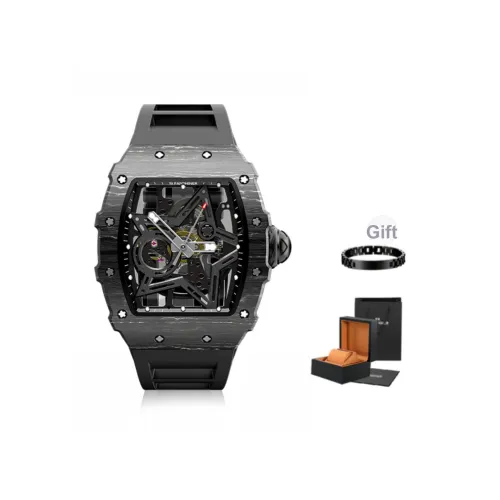 FR Автоматический Механический Механизм Унисекс Черный Циферблат