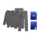 Dark Gray+Dark Gray (Box of 2 Sets, Worry-Free Washing and Changing)