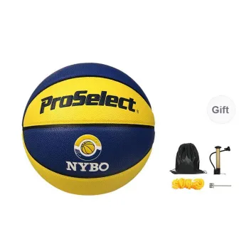 ProSelect PU Basketball Yellow Blue Multicolor Size 7/Size 5/Size 4 Match Unisex