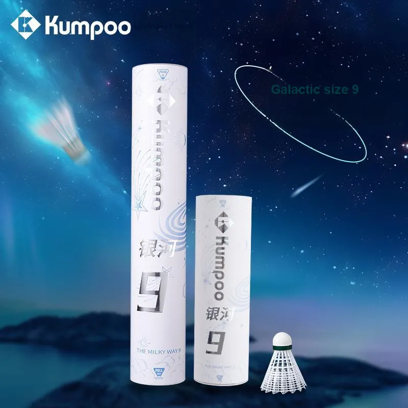 KUMPOO Silver River No. 9 Nylon Shuttlecock 6 Pack Nylon Competition Training Shuttlecocks-16