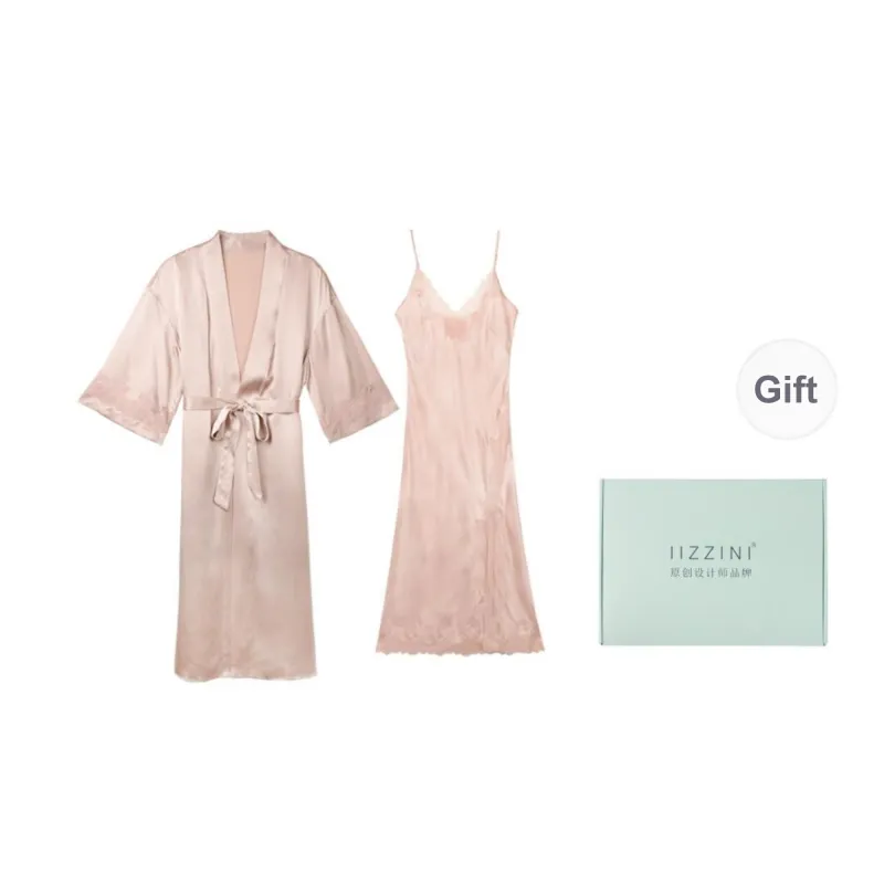IIZZINI Bath Robes Women's Nude Pink-1