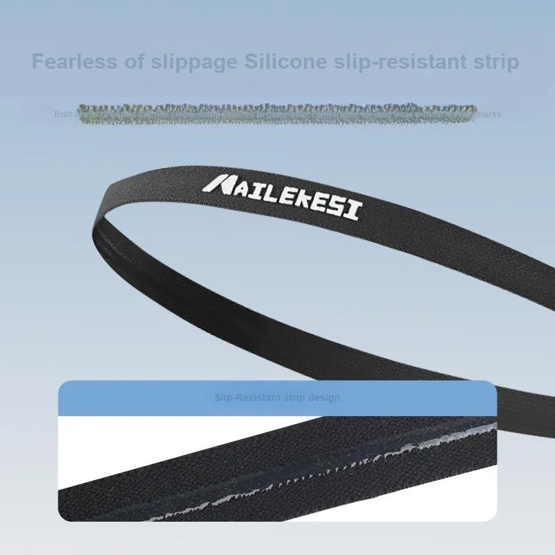 NAILEKESI Sweatbands Elastic Sports Running Fitness Unisex-3