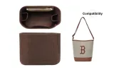 Brown Felt Liner (MLB Letter Bucket Bag)