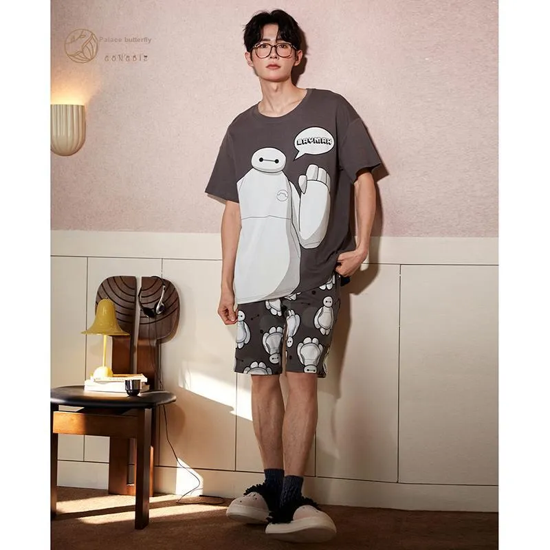 Gongdie x Disney Pajama Set Men's Gray-4