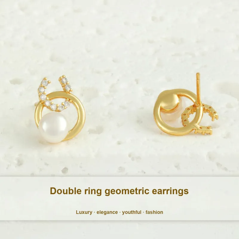 Taste The Color Pearl Stud Earrings Women's-1