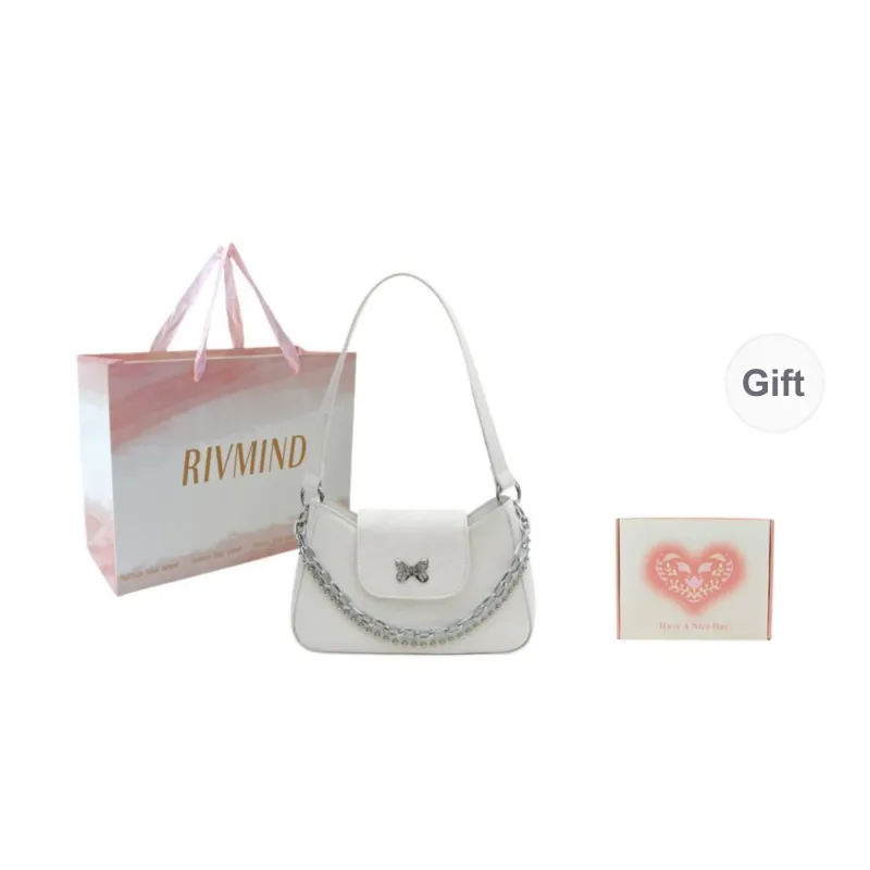 RIVMIND PU Shoulder Bag, Handbag Women's White/Silver/Black/Purple-20
